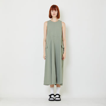 Women Cargo Dress - Dusty Green - SW2409142A