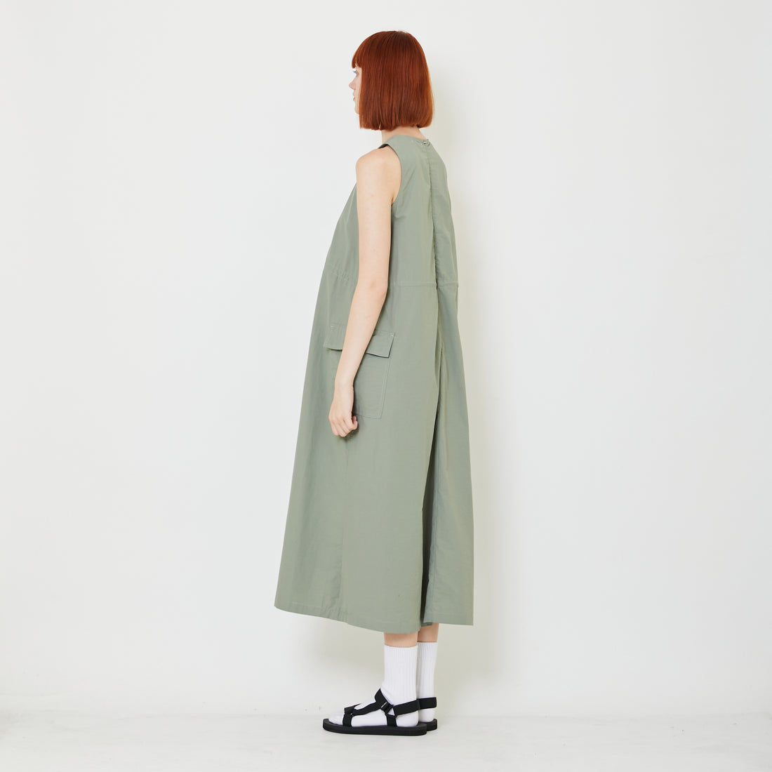 Women Cargo Dress - Dusty Green - SW2409142A