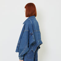 Women Denim Jacket - Blue - SW2409147A