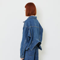 Women Denim Jacket - Blue - SW2409147A