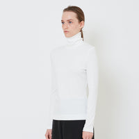 Women Mock Neck Top - Off White - SW2410162A