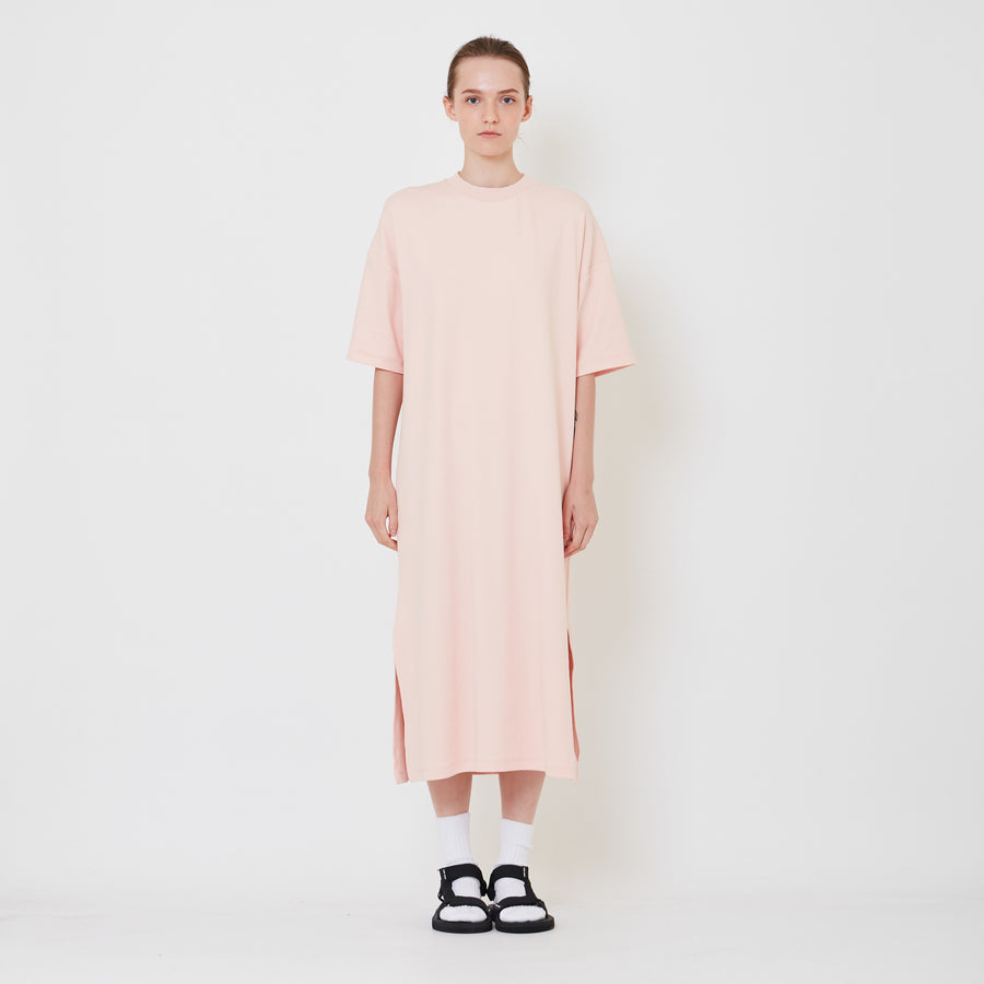 Women Oversized T-Shirt Dress - Pink - SW2410163A