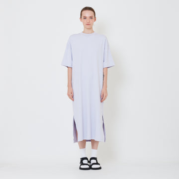 Women Oversized T-Shirt Dress - Purple - SW2410163B