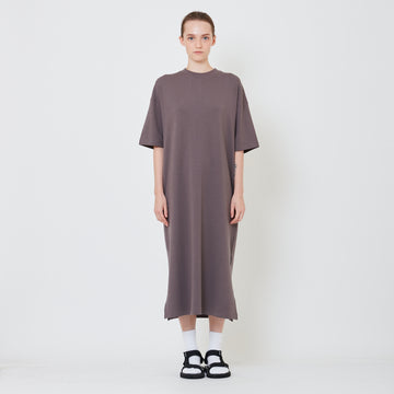 Women Oversized T-Shirt Dress - Grey - SW2410163C