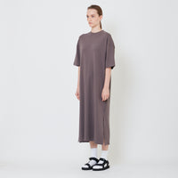 Women Oversized T-Shirt Dress - Grey - SW2410163C