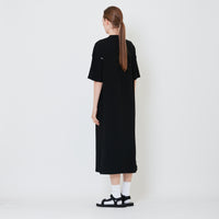 Women Oversized T-Shirt Dress - Black - SW2410163D