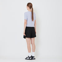 Women Pleated Shorts - Black - SW2410171B