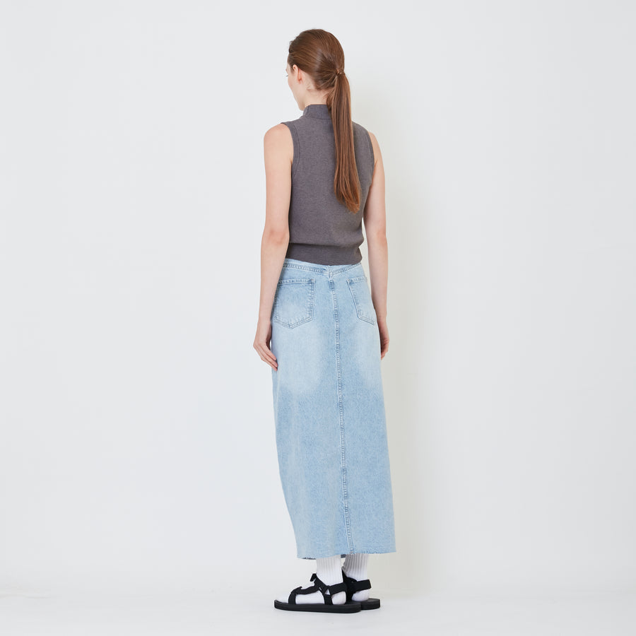 Women Denim Skirt - Light Blue - SW2410173A