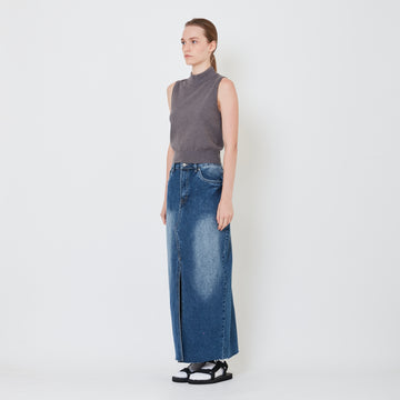 Women Denim Skirt - Blue - SW2410173B