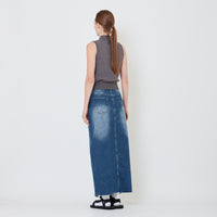 Women Denim Skirt - Blue - SW2410173B