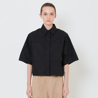 Women Cropped Shirt - Black - SW2410176B