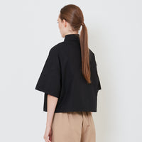 Women Cropped Shirt - Black - SW2410176B