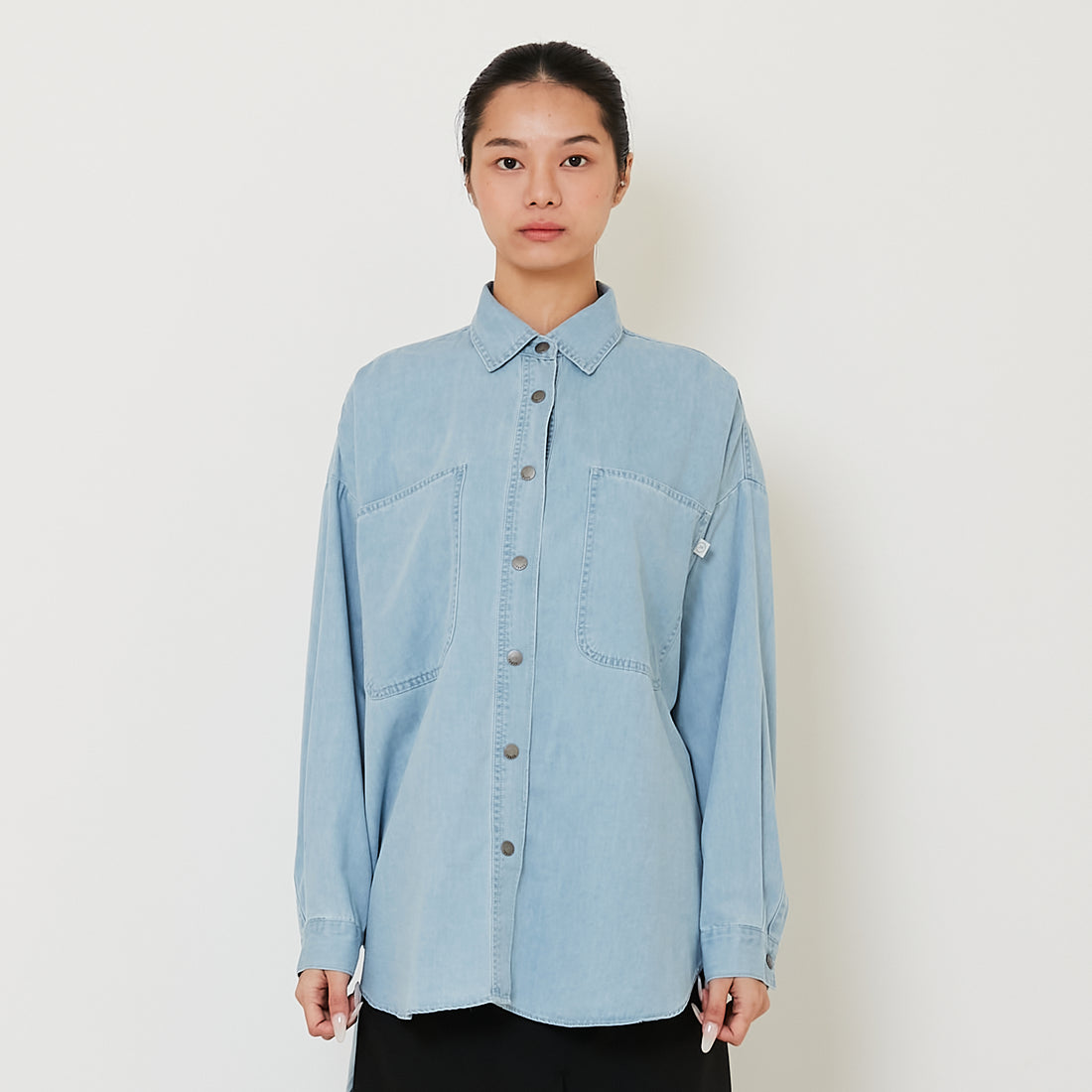 Women Denim Shirt - Light Blue - SW2410177B