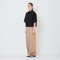 Women Elastic Waist Long Pants - Khaki - SW2410178A