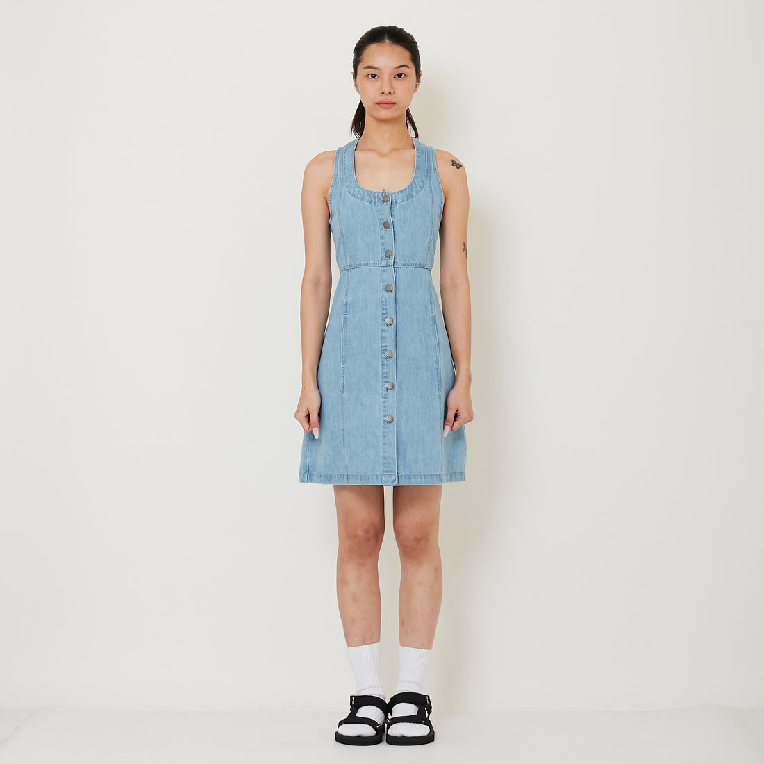 Women Denim Dress - Light Blue - SW2410179A