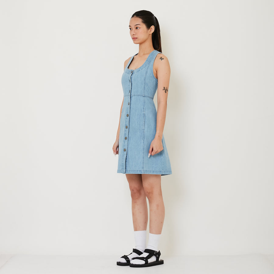 Women Denim Dress - Light Blue - SW2410179A