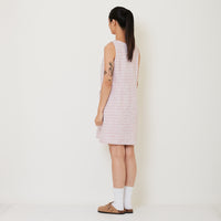 Women Tweed Dress - Pink - SW2410183A