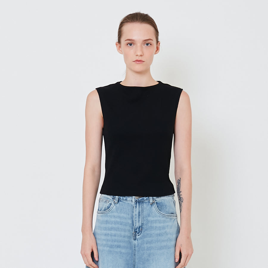 Women Mock Neck Sleeveless Top - SW2411184