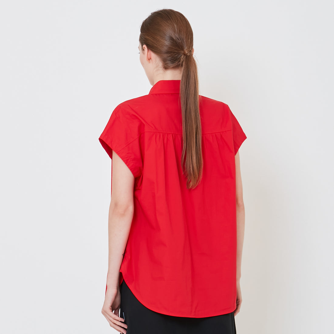 Women Poplin Blouse - Red - SW2411197B