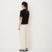 Women Pleated Pants - Light Khaki - SW2411200A