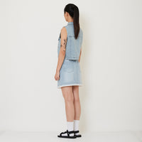 Women Denim Skirt - Light Blue - SW2411206A