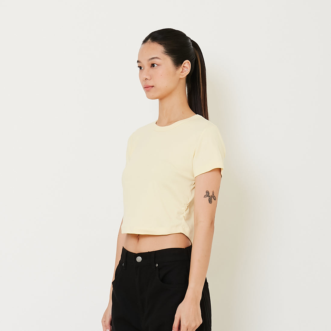 Women Side Gathers Cropped Top - SW2412214