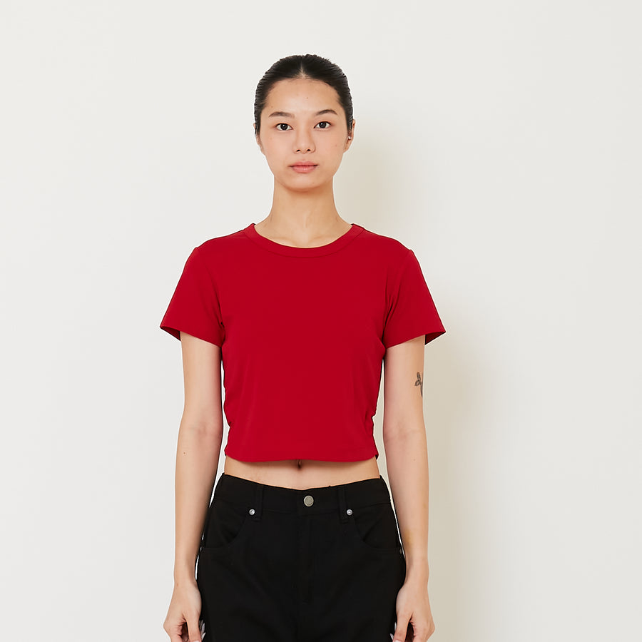 Women Side Gathers Cropped Top - SW2412214