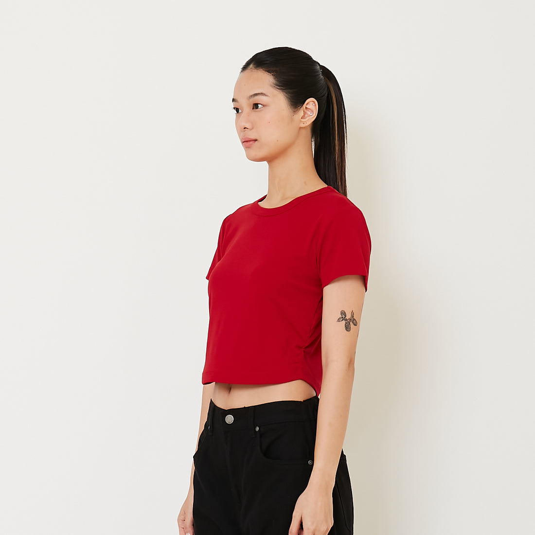 Women Side Gathers Cropped Top - SW2412214