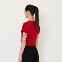 Women Side Gathers Cropped Top - SW2412214