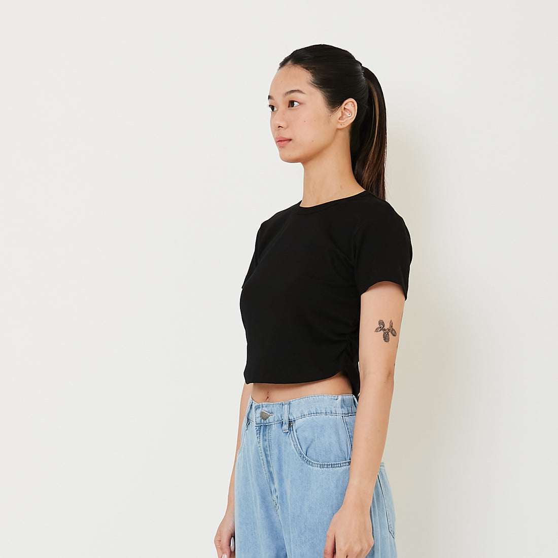 Women Side Gathers Cropped Top - SW2412214