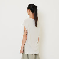 Women Knit Top - Off White - SW2412223A