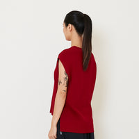 Women Knit Top - Dark Red - SW2412223C