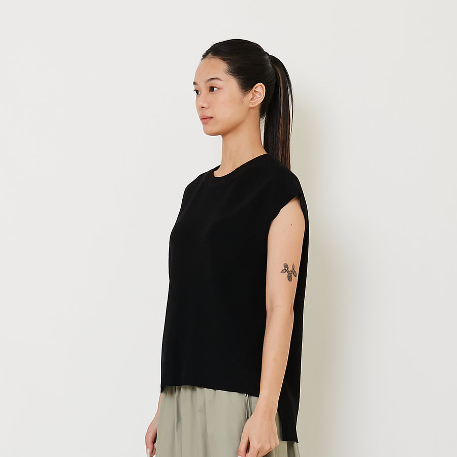 Women Knit Top - Black - SW2412223D