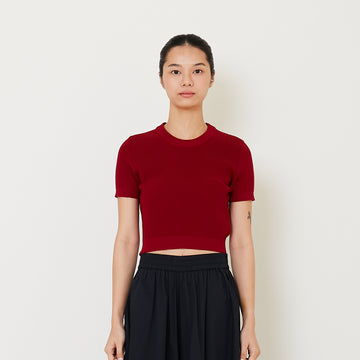 Women Knit Top - Dark Red - SW2412225D