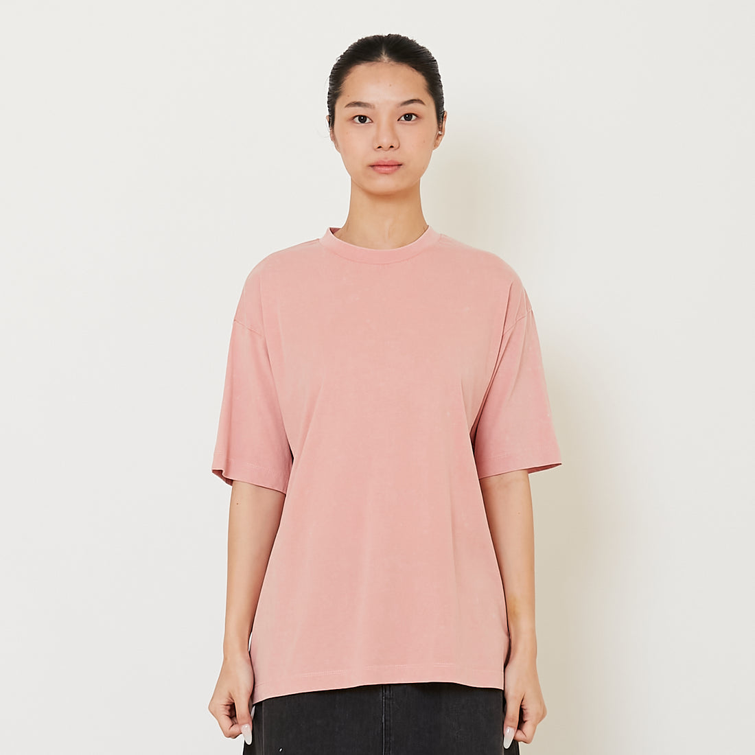 Women Faded Effect Oversized Top - Blush - SW2412228A