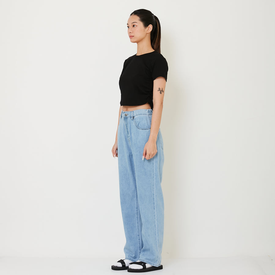 Women Straight Cut Jeans - Light Blue - SW2412237A