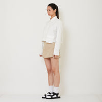 Women Cargo Skort - Khaki - SW2412240A