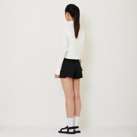 Women Cargo Skort - Black - SW2412240B