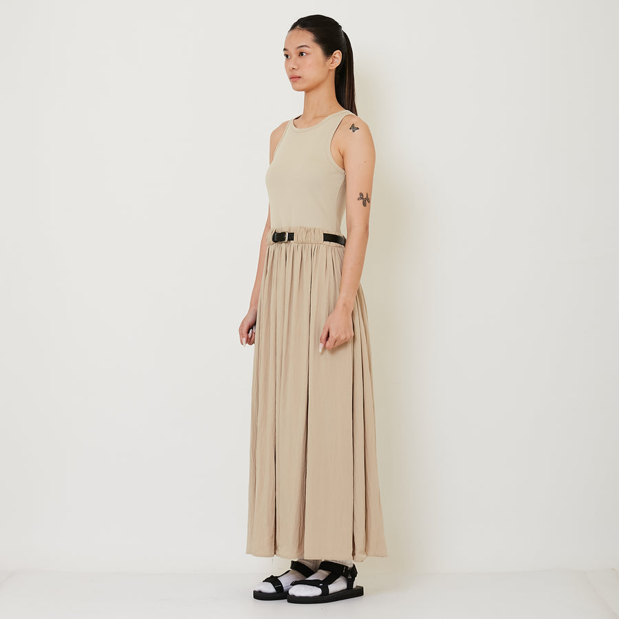 Women Combined Maxi Dress - Khaki - SW2412243A