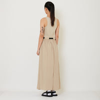 Women Combined Maxi Dress - Khaki - SW2412243A