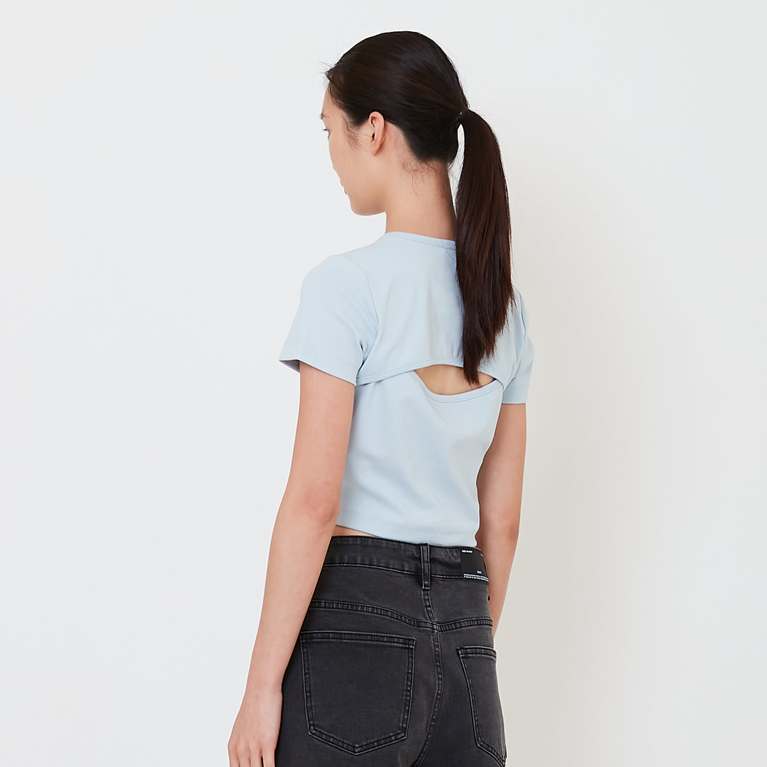 Women Cropped Top - Light Blue - SW2502032B