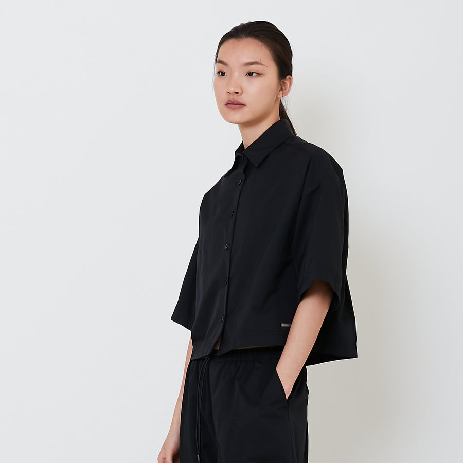 Women Nylon Shirt - Black - SW2502044B