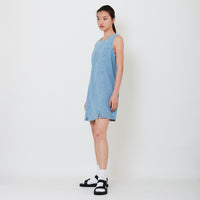 Women Denim Short Dress - Light Blue - SW2502051A