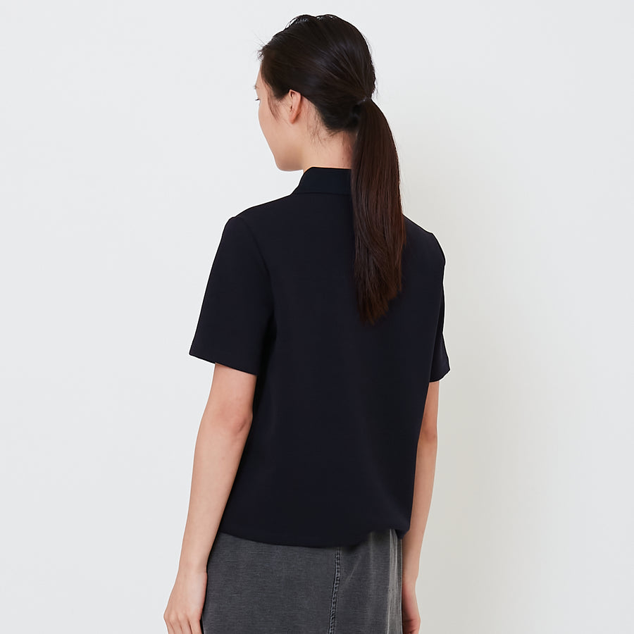 Women Neoprene Polo Top - Navy - SW2503058C