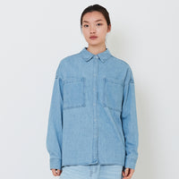 Women Denim Shirt - Light Blue - SW2503060A