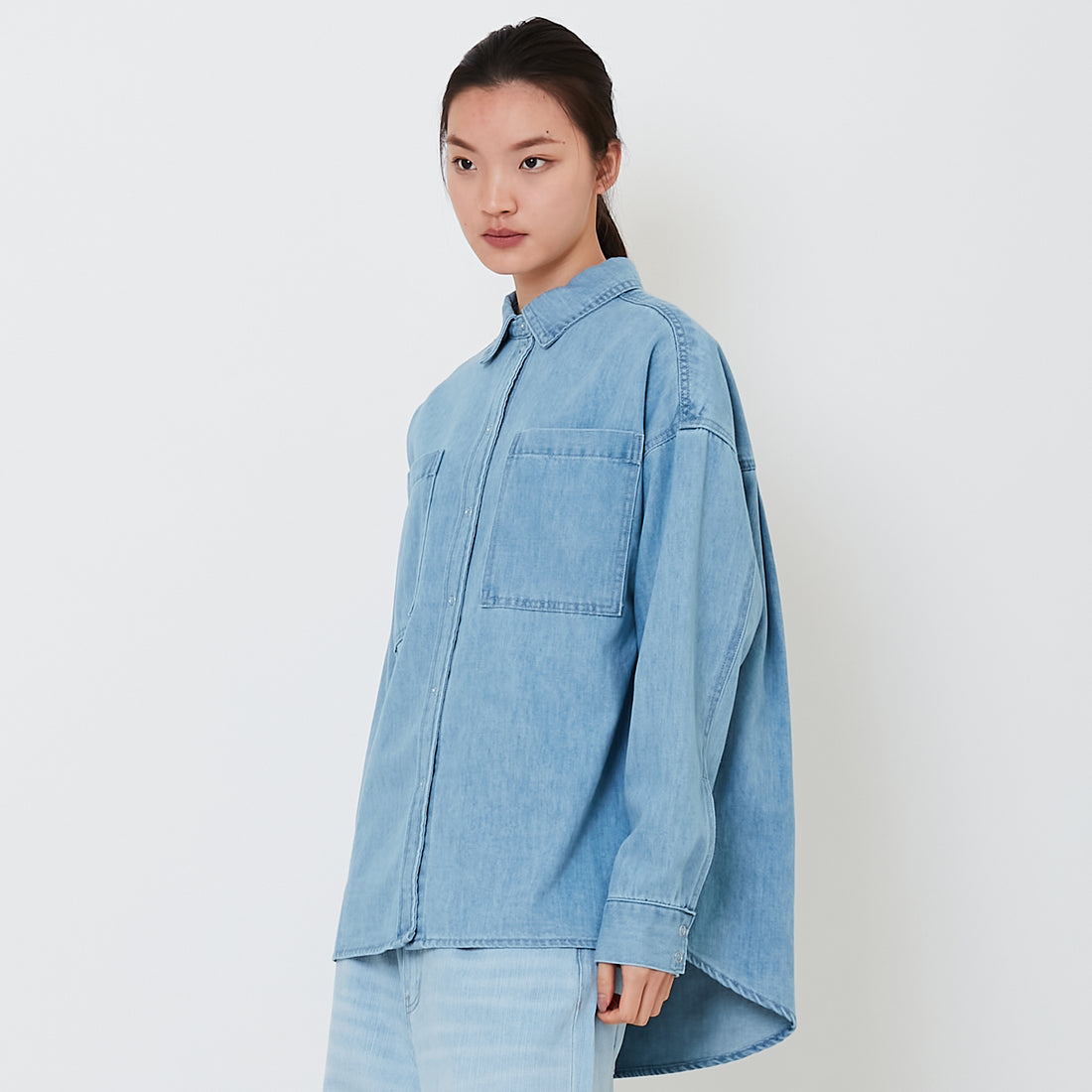 Women Denim Shirt - Light Blue - SW2503060A