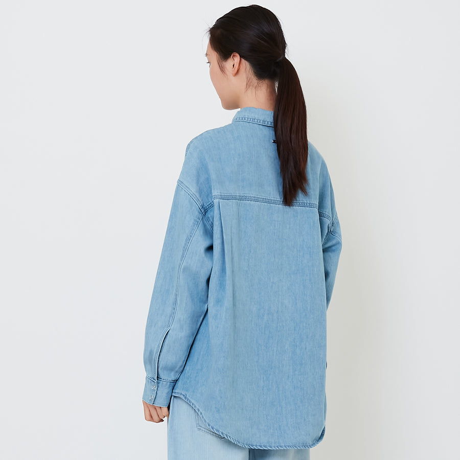 Women Denim Shirt - Light Blue - SW2503060A