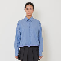 Women Combined Boxy Shirt - Blue - SW2503061B