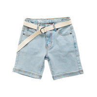 Boy Denim Shorts With Belt - Blue - SB2301155A