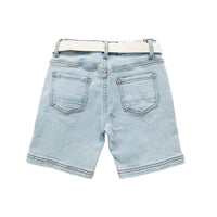 Boy Denim Shorts With Belt - Blue - SB2301155A